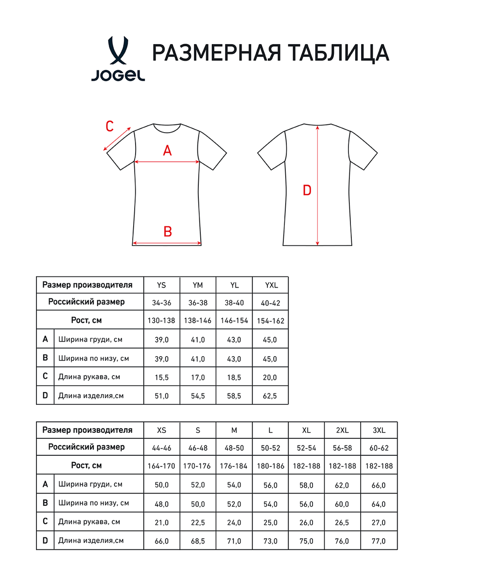 Футболка игровая Jogel DIVISION PerFormDRY Element Jersey 26-K, красный R2