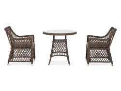 "Эспрессо-80 L" обеденная группа плетеная, цвет коричневый