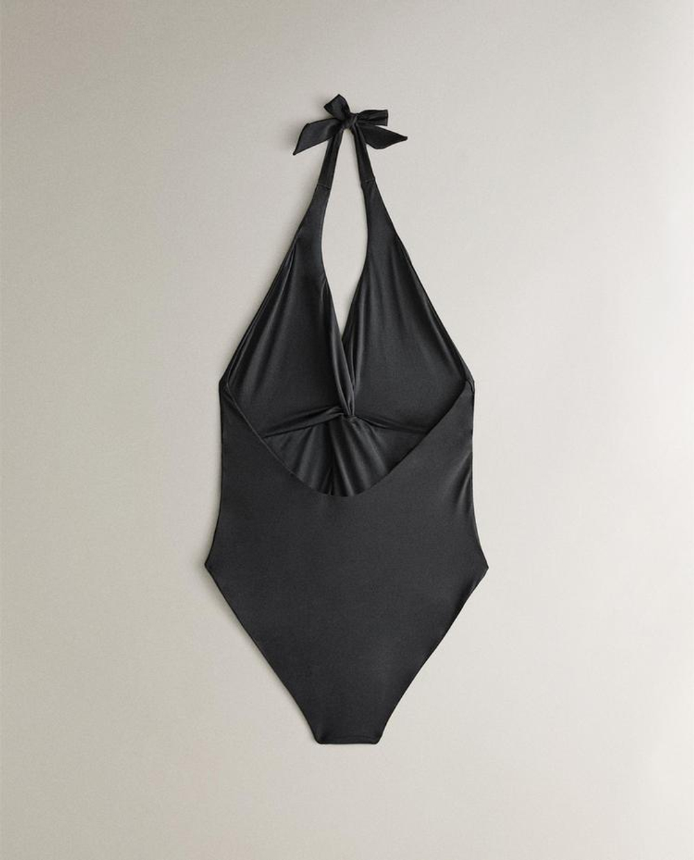 ZARA HOME КУПАЛЬНИК С V-ОБРАЗНЫМ ВЫРЕЗОМ, ЧЕРНЫЙ