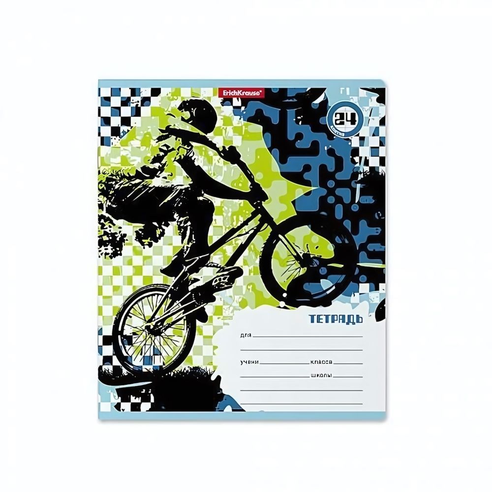 Тетрадь А5 24л. клет. &quot;Cyclist&quot; (ErichKrause)