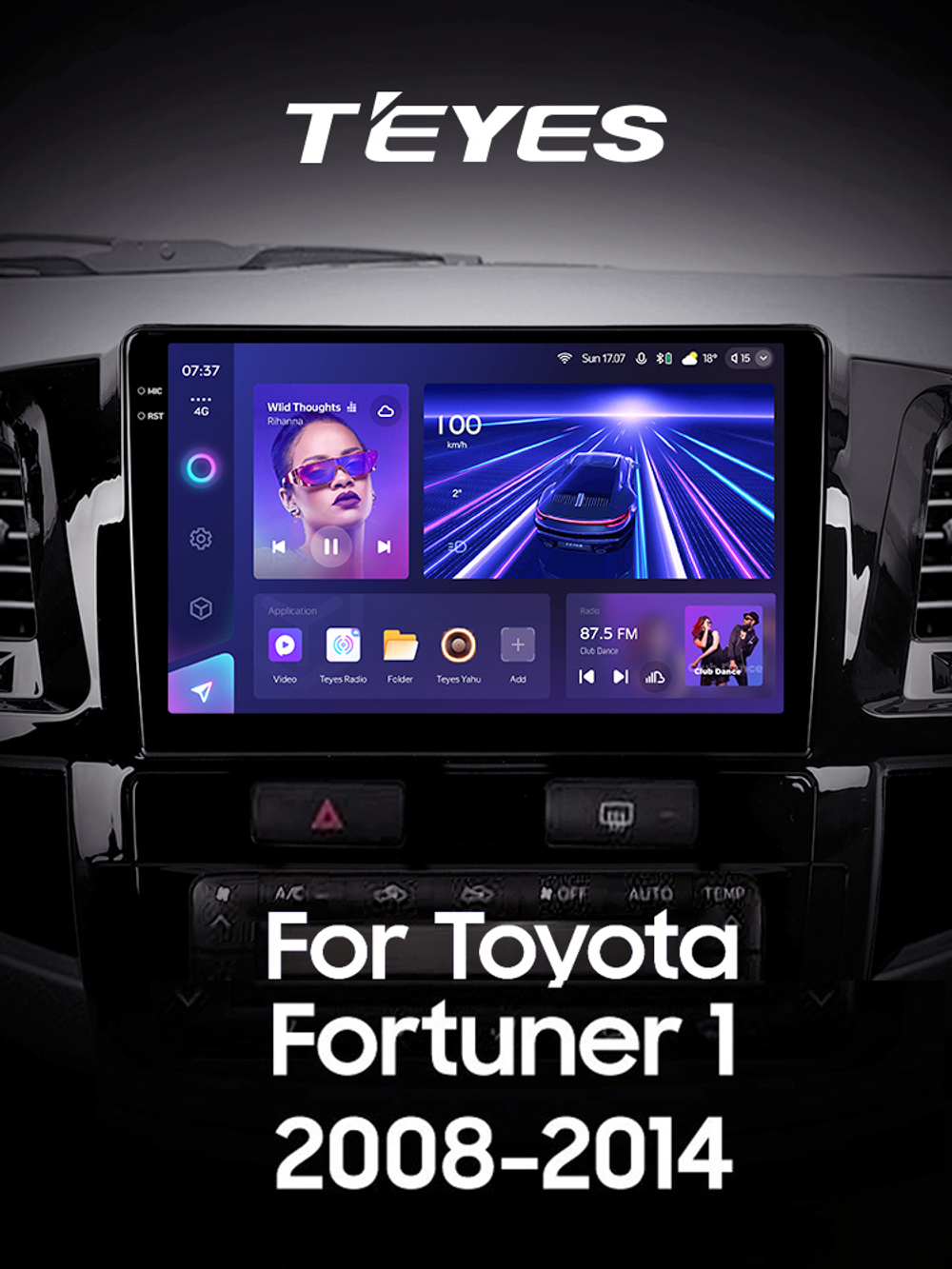 Teyes CC3 2K 9"для Toyota Fortuner 2008-2014
