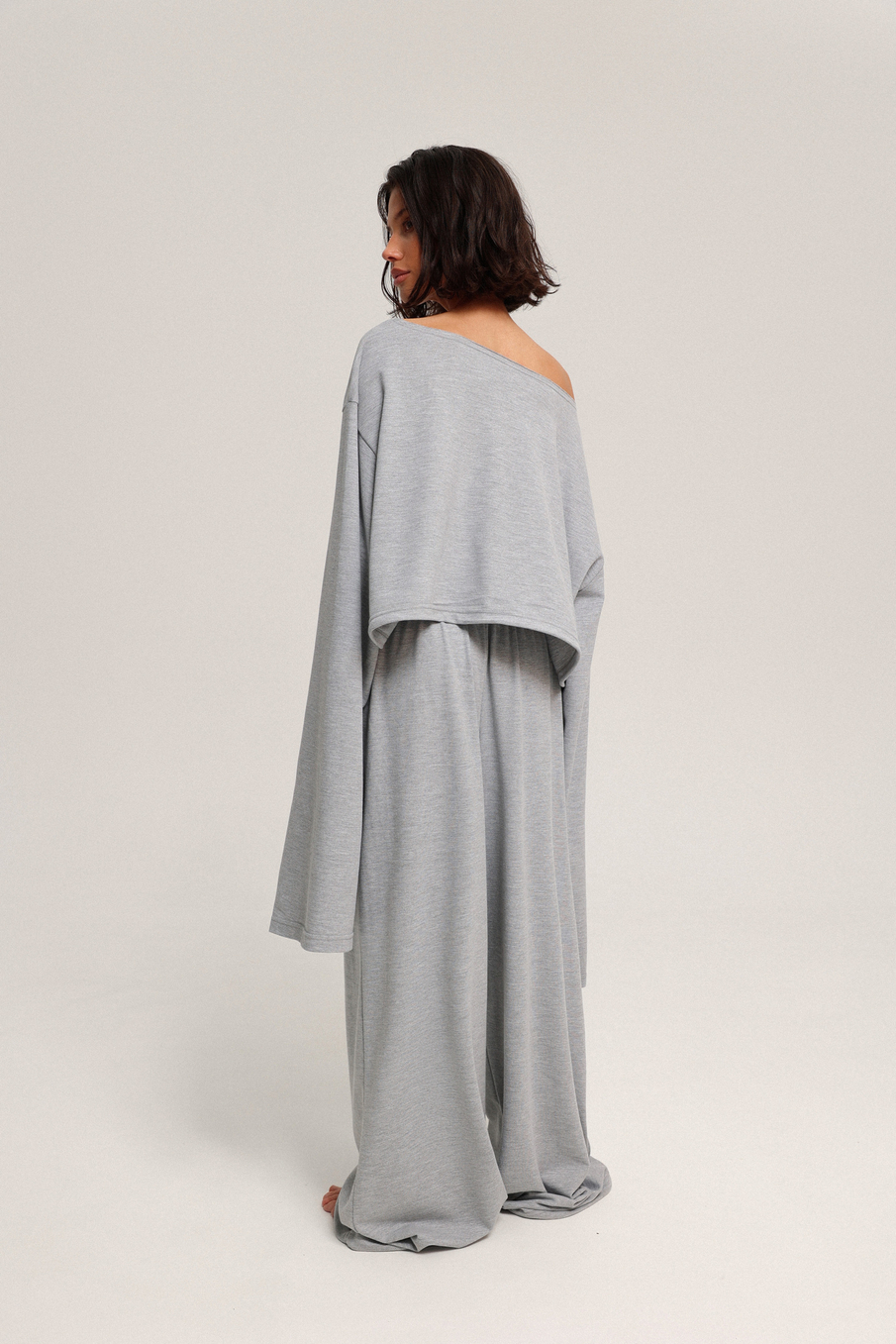 Брюки из пике на тонкой резинке