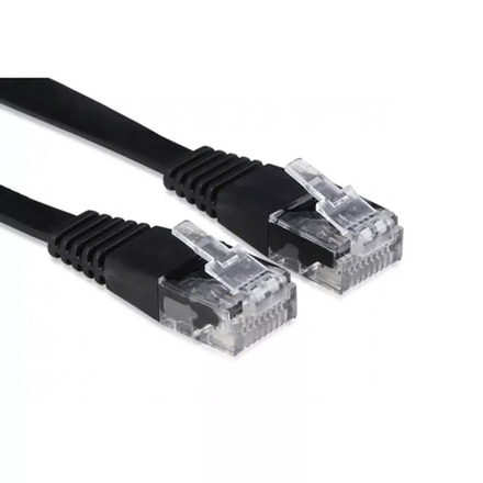 Патч-корд плоский Ripo UTP4 Cat 6, RJ45-RJ45, 1,8 m, PVC (черный)