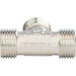 Тройник с наружной резьбой STOUT SFT 0018 - 3/4" (для стальных труб, латунь никелированная)