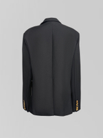 Пиджак 1309 однотонный с карманами и большими золотыми пуговицами на рукавах