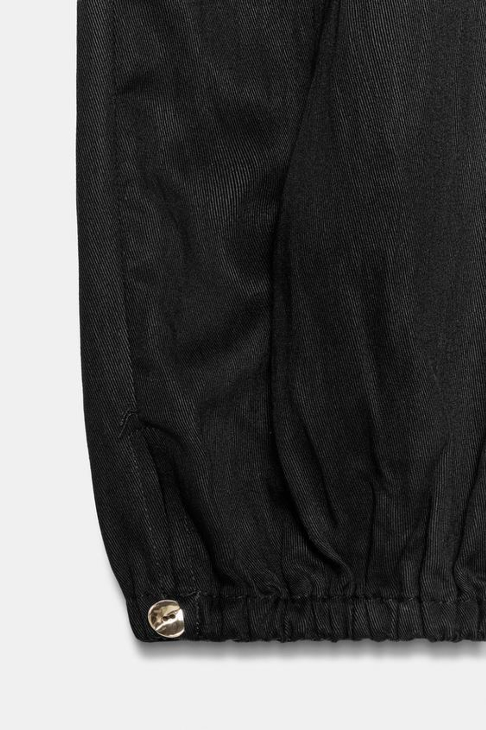 ZARA БРЮКИ-БОМБАШКИ С ЭЛАСТИЧНЫМ ПОЯСОМ, ЧЕРНЫЙ