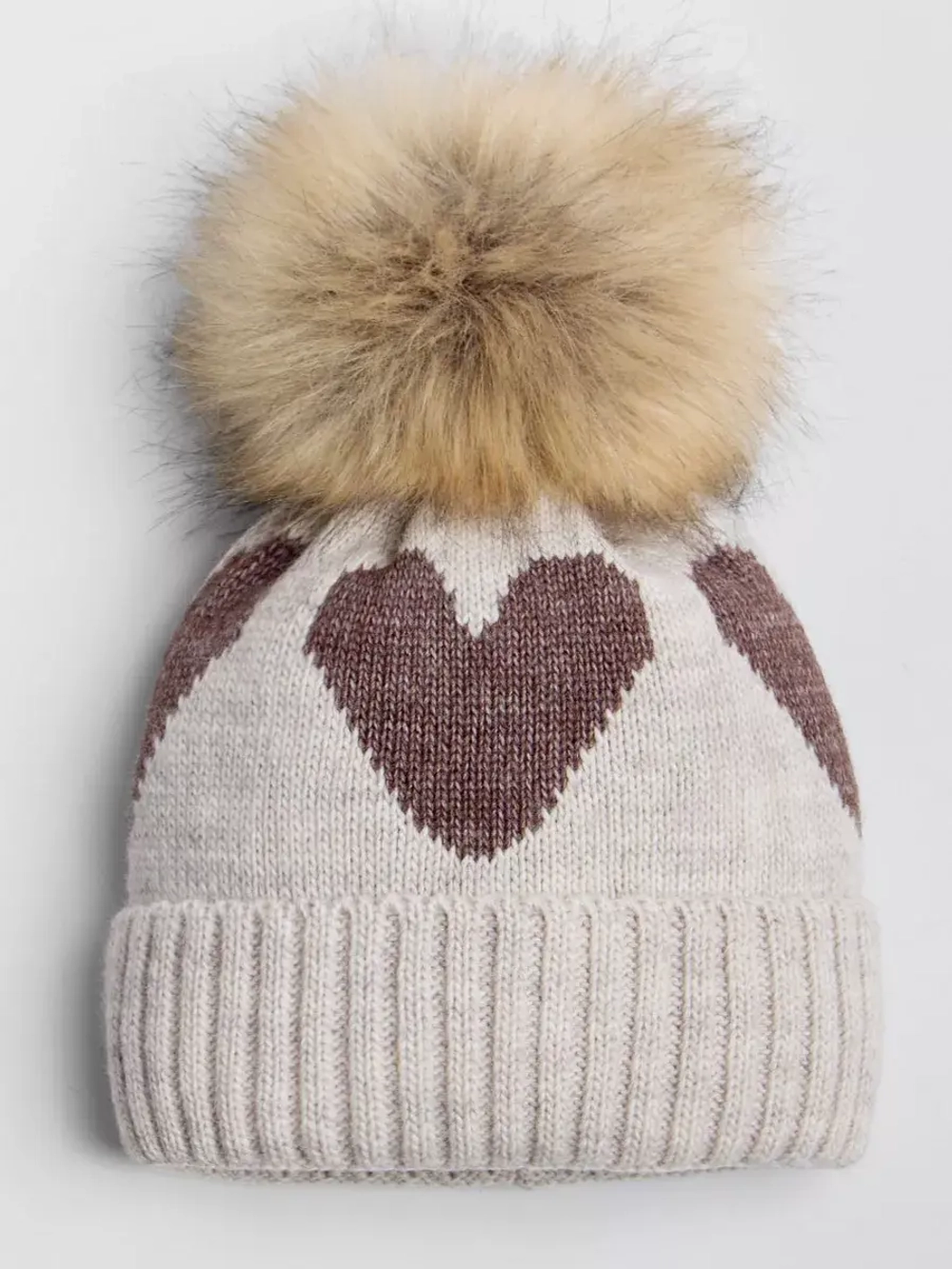 Шапка для девочки зимняя вязаная с помпоном
