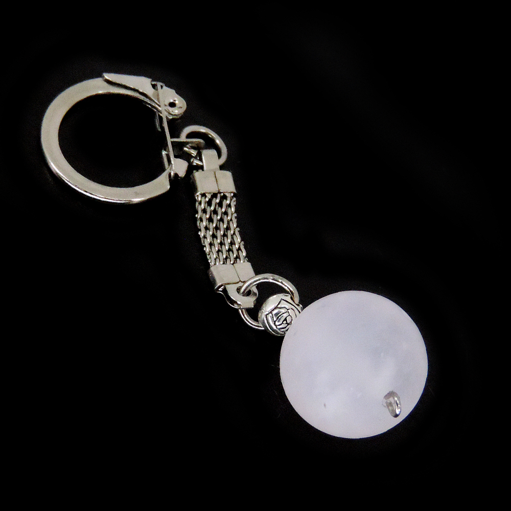 Брелок розовый кварц