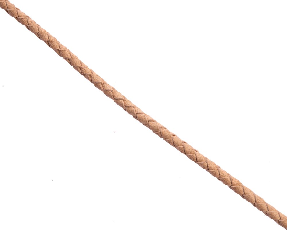 Шнурок плетеный бежевый Ø 3.5 мм, дл. 60 см