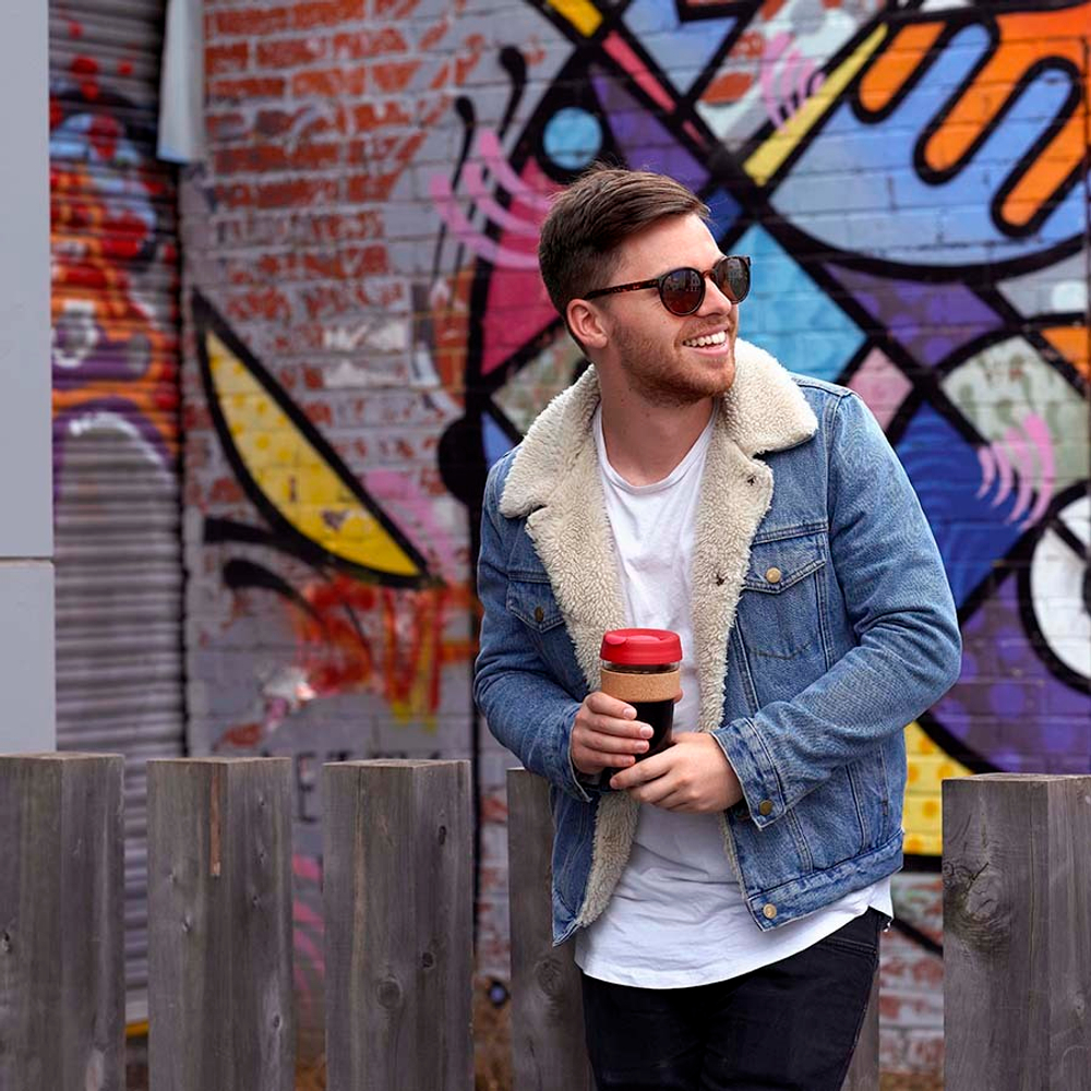 Кружка brew cork l 454 мл black