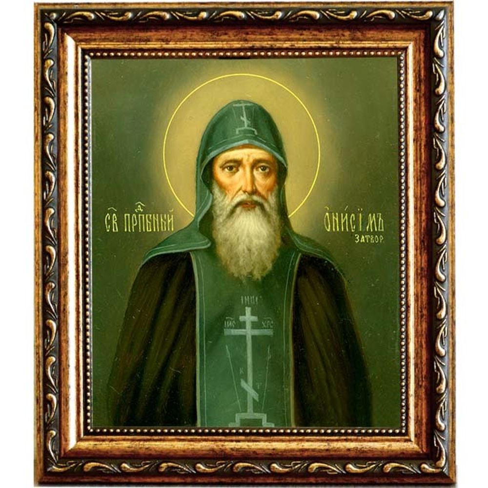 Онисим Печерский, преподобный затворник. Икона на холсте.