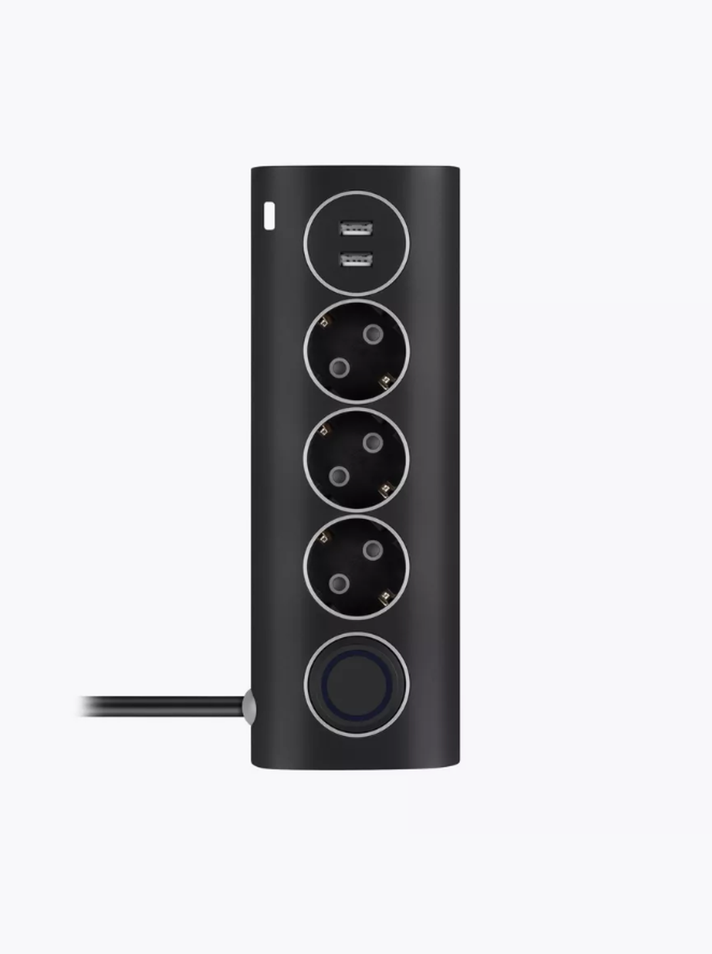 Сетевой фильтр Rombica NEO WC3U Black, 2 x USB, 3 x 220V, чёрный, 1.5м