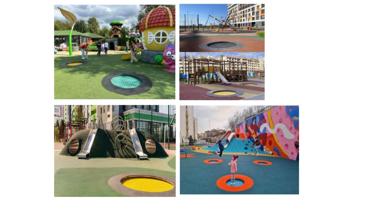 Антивандальные встраиваемые батуты для круглогодичного использования