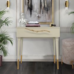 Консоль Арт Колор matte Стайл Голд Серый шелк матовый