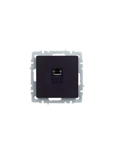 Розетка компьютерная СП RJ45 кат.5E BRITE РК10-БрЧ механизм черн. IEK BR-K10-1-K02