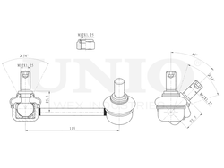 Стойка стабилизатора задняя правая UNIO SSP-50056