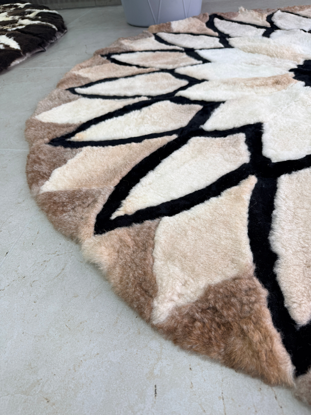 Ковер шкура натуральная овчина меховой