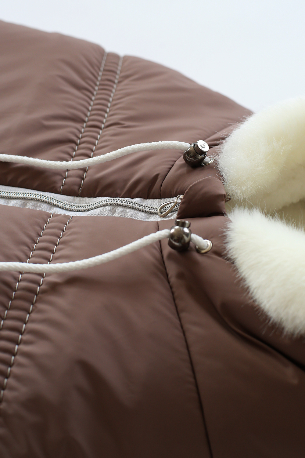 Конверт зимний для новорожденного - Норка (коричневый)