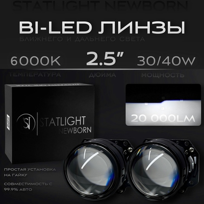Светодиодные Bi Led модули Statlight Newborn 2.5 дюйма 2 чипа