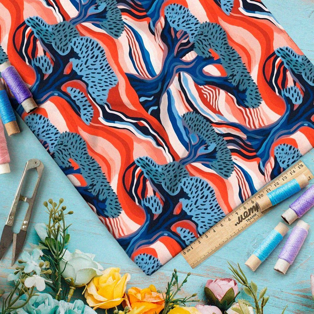 Ткань премиум флис поющий лес