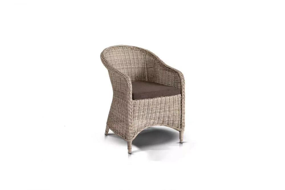 «Равенна» плетеное кресло из искусственного ротанга, цвет светло-серый