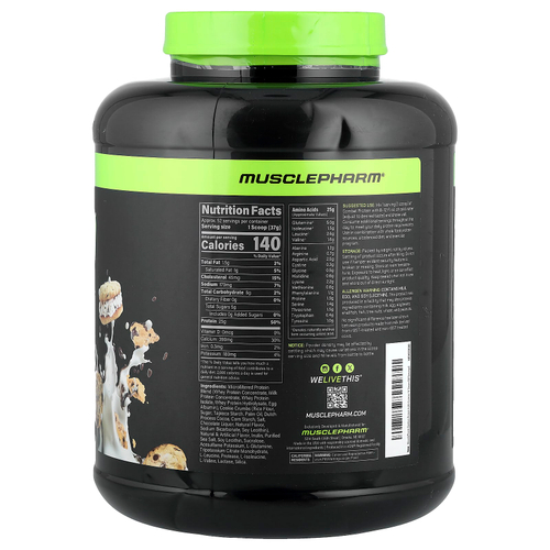 MusclePharm, Combat®, протеиновый порошок, печенье и крем, 1,9 кг (4,2 фунта)