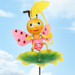 Штекер садовый "Божья коровка с зонтиком" 12*10*60см