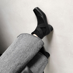 XIAOAJUE Top Grain Cow Leather Ankle Boots 4.5cm Women"s