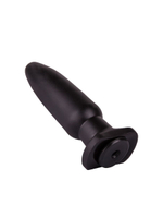 Чёрная анальная пробка с гладкой поверхностью - 18 см. (Цвет: черный)