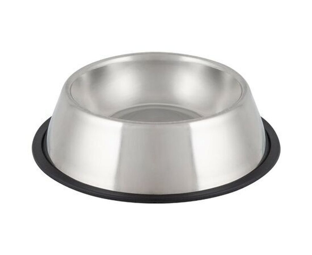 Миска для кошек и собак средних и крупных пород ПОИЛКА Кормушка для кота Товары для животных Металлическая 0.600 л Противоскользящее дно 106768