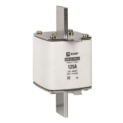 Плавкая вставка ППН-39 630/125А габарит 3 EKF