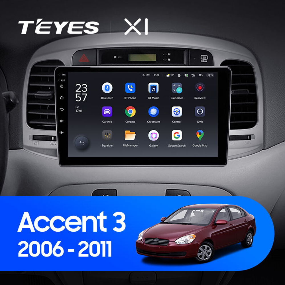 Teyes X1 9" для Hyundai Accent 2006-2011