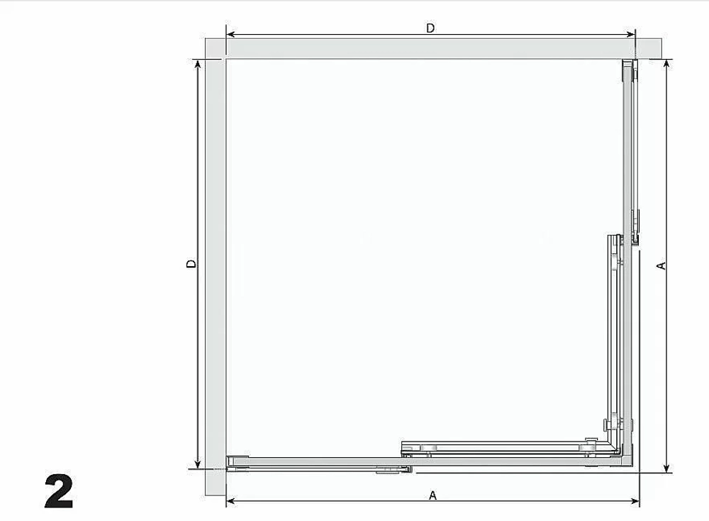Душевой уголок Ravak Matrix 1WV44C00Z1 80x80 профиль блестящий/прозрачное стекло