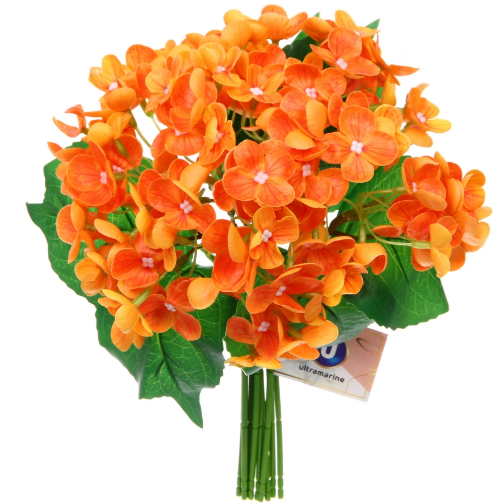 Цветок искусственный «Natur» 28см Гортензия оранжевая