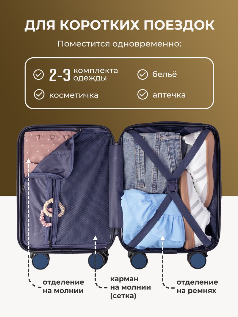 Набор Xs/L ручная кладь и большой Темно-синий