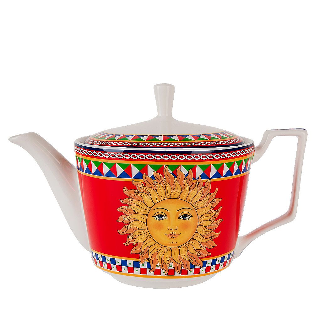 Чайник "Sicilia Sole" v=650мл (фарфор) (подарочная упаковка)