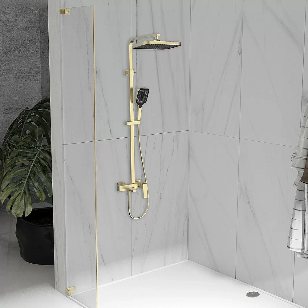 Душевая система Vincea Cube VSFS-4C12BG брашированное золото