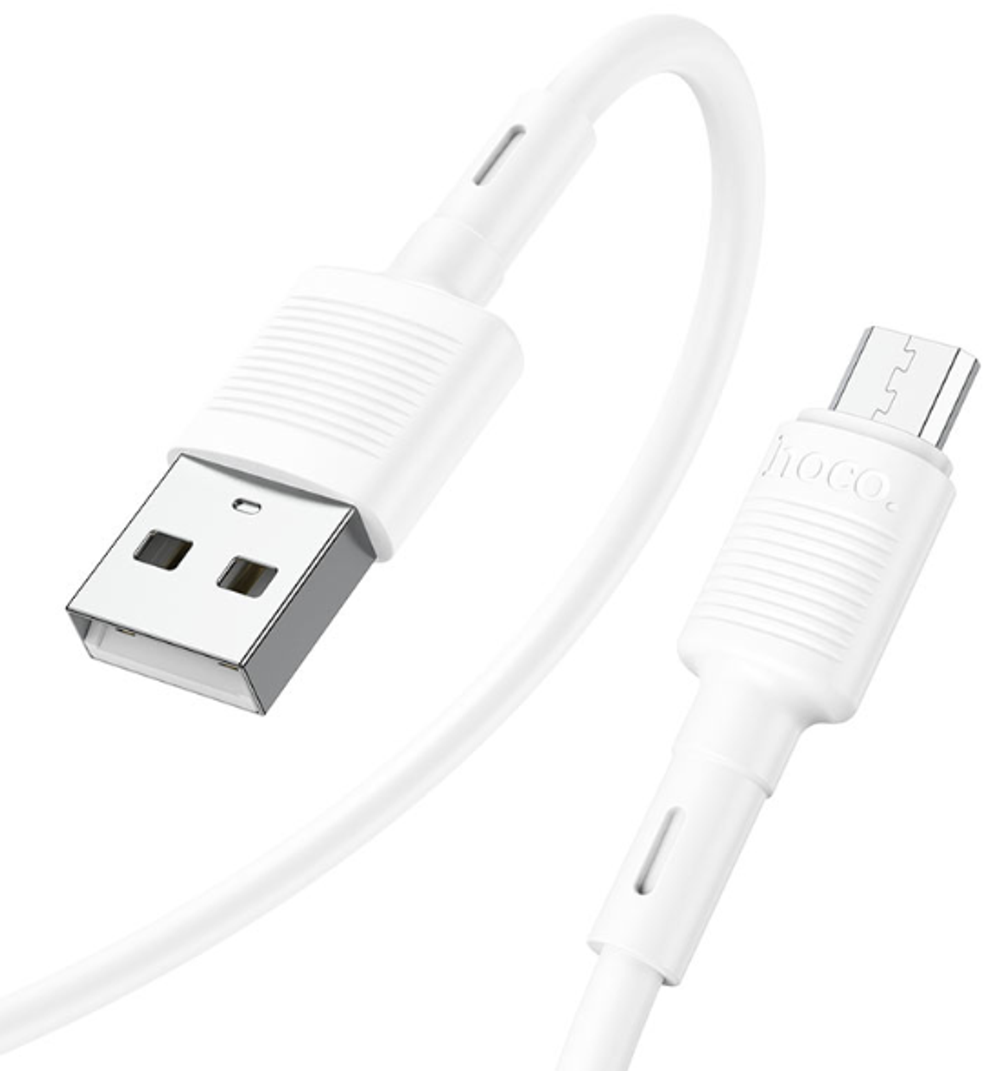 Кабель HOCO X83 USB-microUSB 2.4A 1м PVC White