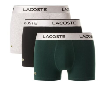Мужские спортивные боксеры Lacoste Silver Waist Short Trunks 3P - black/pine green/grey melange