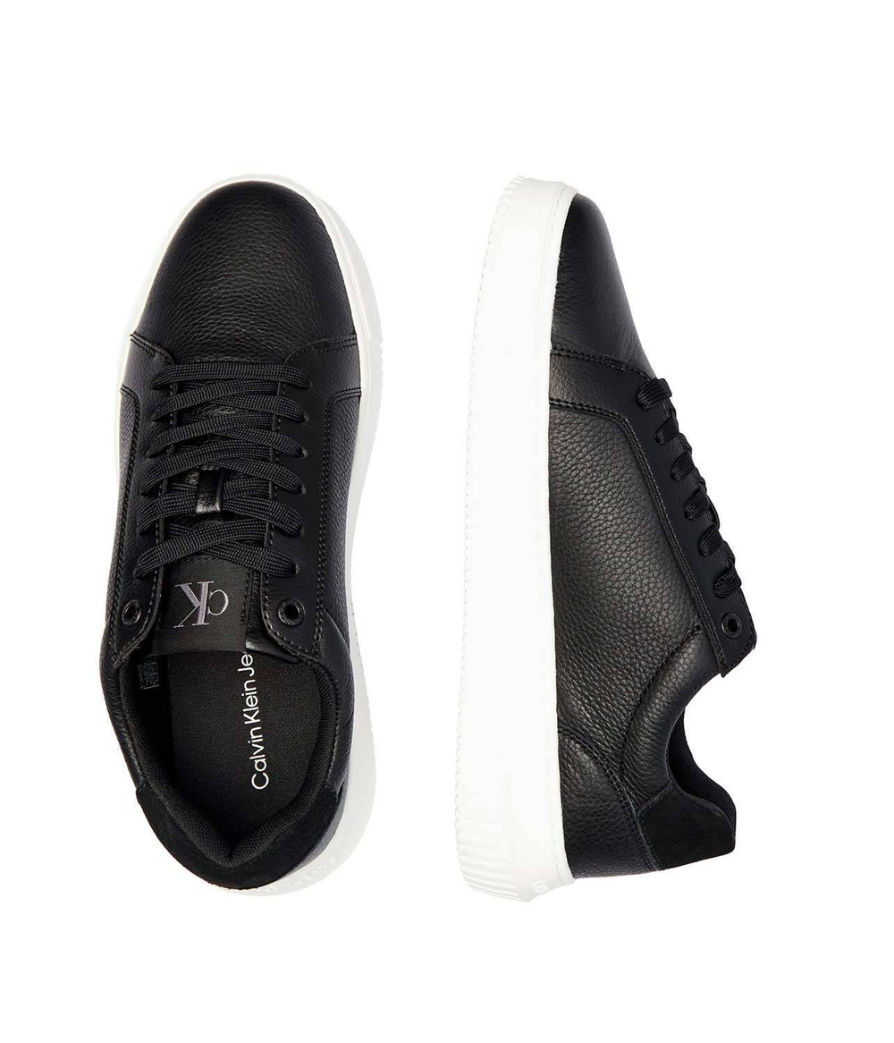 Кожаные кроссовки Calvin Klein Jeans - черный(YM0YM01253)
