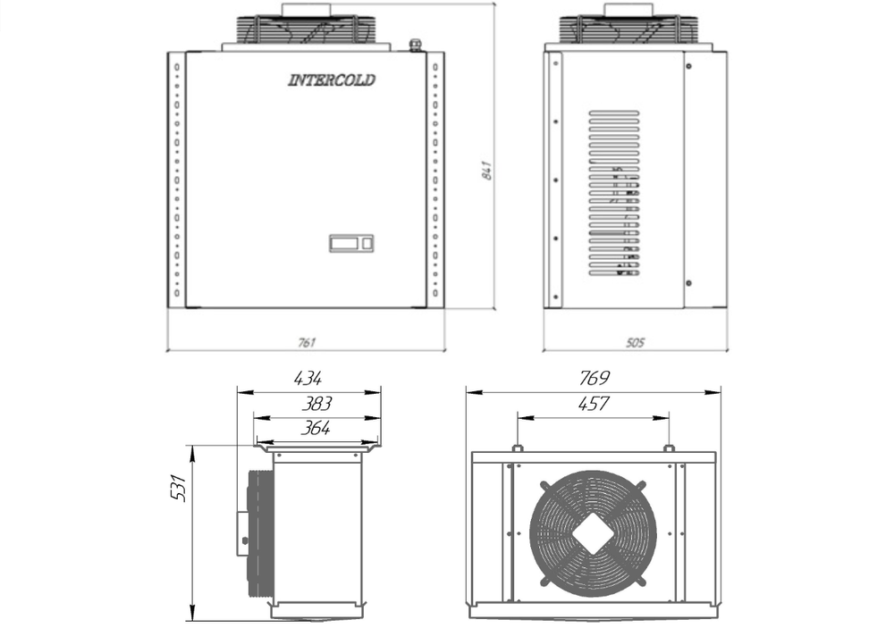 Сплит система Intercold МСМ-342 PR FT (опция -30° С)