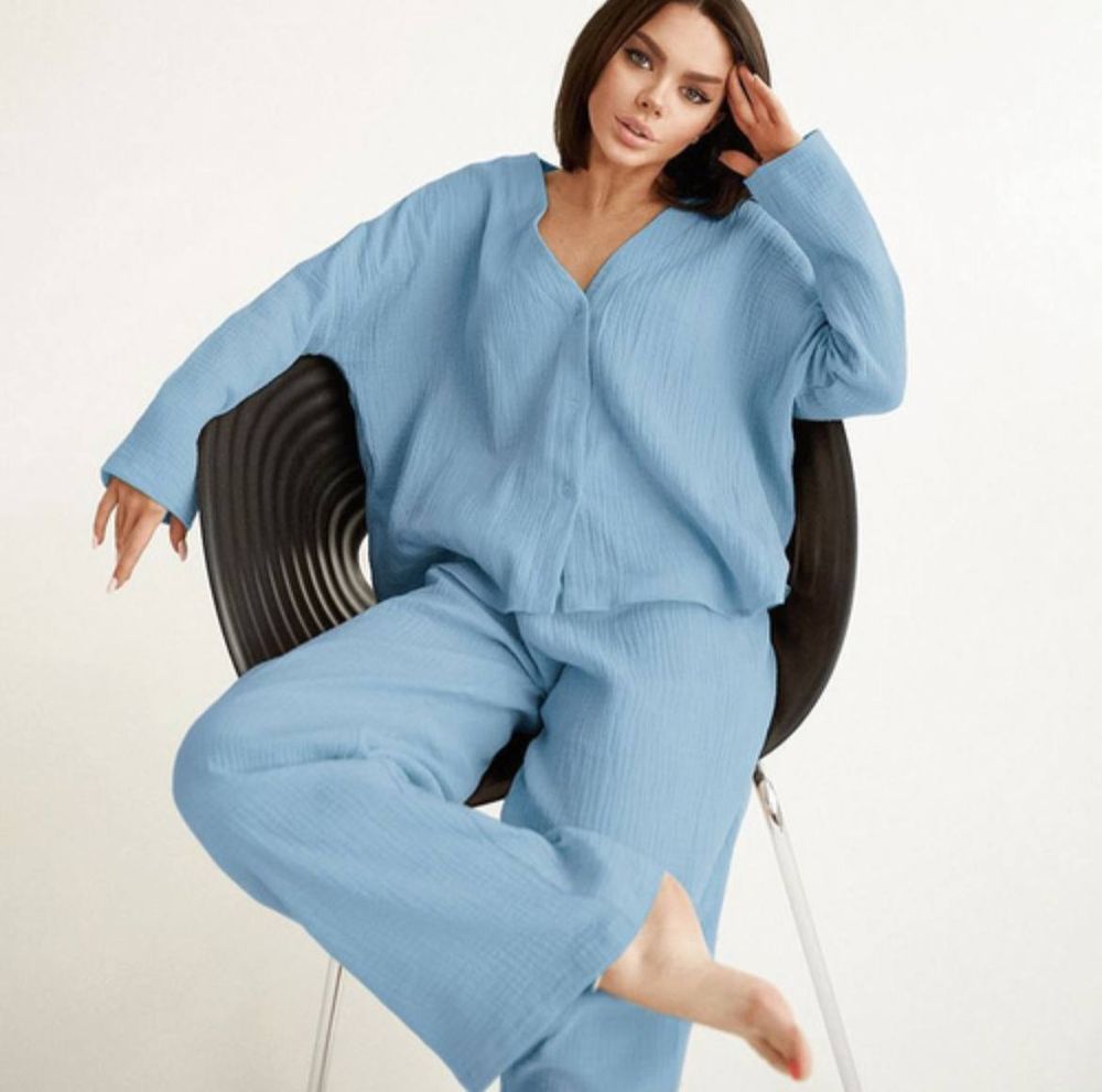 ДО МУСЛИН Двойка ОВЕРСАЙЗ Пуговка 1116 АКЦИЯ!