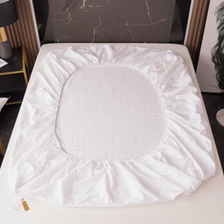 Простыня Страйп Сатин Однотонный Отель белый 100% хлопок на резинке 1x1 RR1CTH03616030