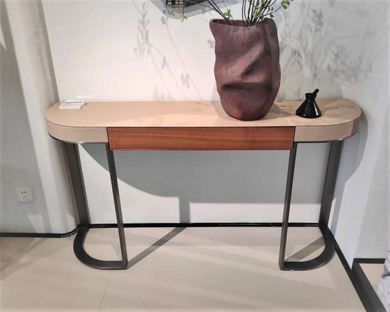 Консоль 4606, 150х84 см, дерево, металл, экокожа