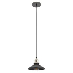 Светильник подвесной ЭРА PL4 BK/BN под лампу E27 высота плафона 80мм подвеса 800мм черный/темный никель