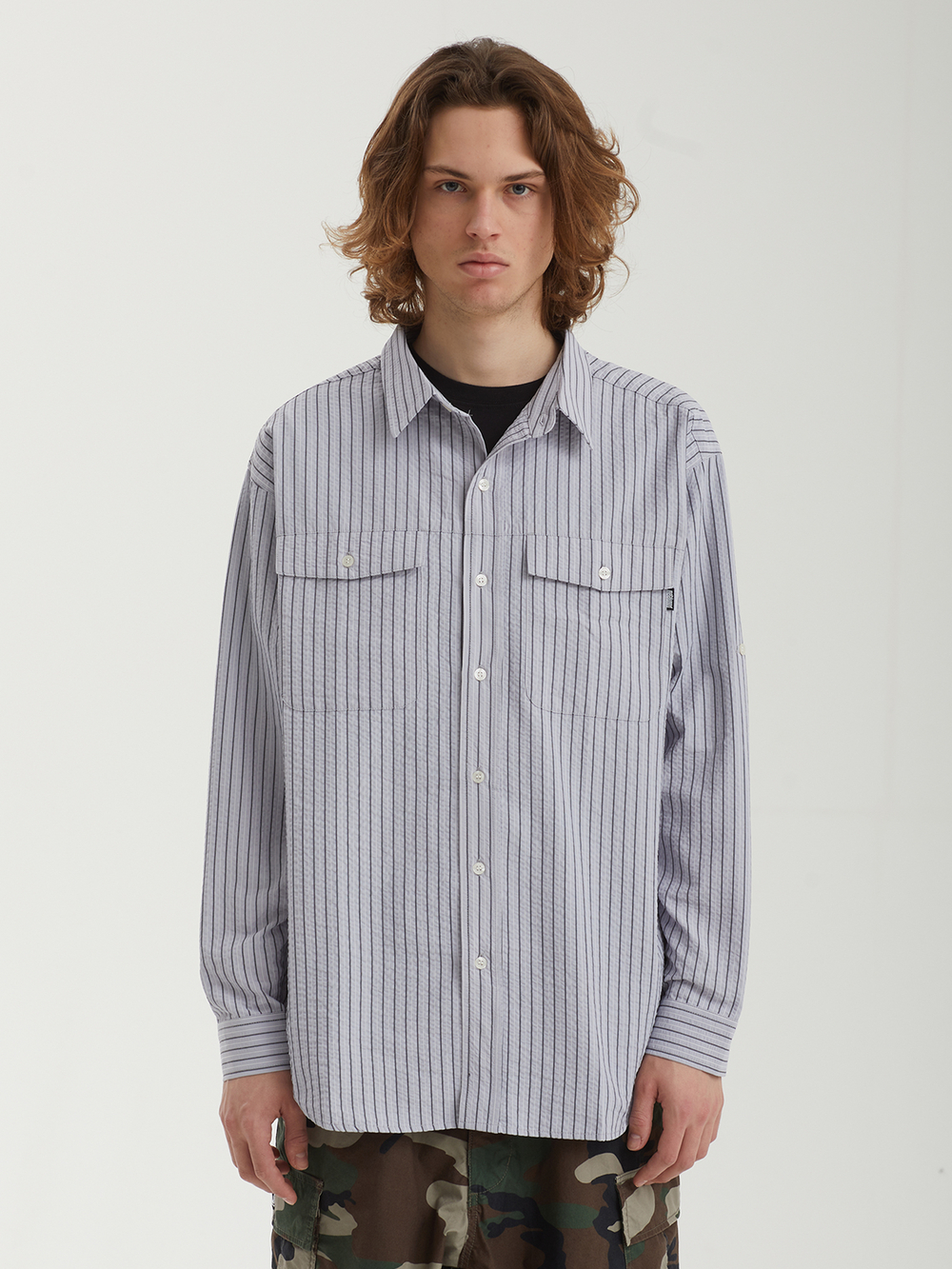 Мужская Рубашка Seersucker Fishing