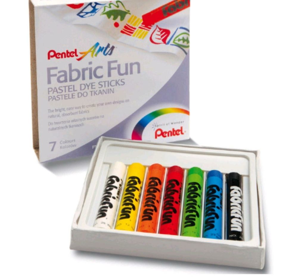 Пастель для ткани PENTEL "Fabric Fun", 7 цветов, картонная упаковка, PTS-7