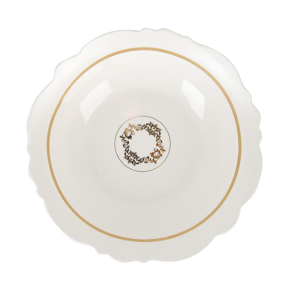 Салатник "White chic" d=23см v=1500мл (фарфор) (min 6) (транспортная упаковка)