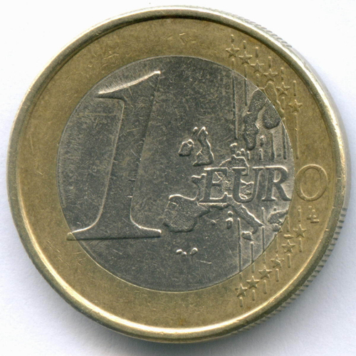 1 евро 2006 год. Португалия. Регулярный выпуск. Тип 1. Биметалл XF