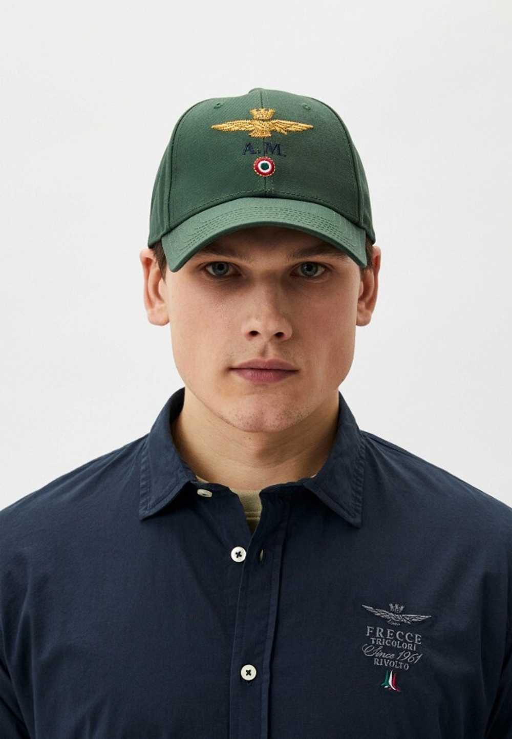 Кепка AERONAUTICA 1100 зеленый лого орел база